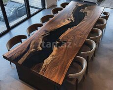 Masa və oturacaqlar EPOXY  WOOD
