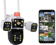 4G tam simsiz solar PTZ360 4 kamera 8MP 4K+64GB