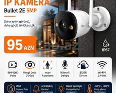 WiFi Çöl Kamerası | 5MP IP Kamera | IMOU Bullet 2E | İnsan Aşkarlama