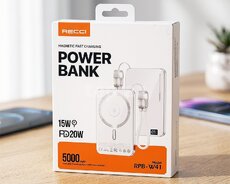 Powerbank maqnit 5000 mAh sürətli şarj recci RPB-W41