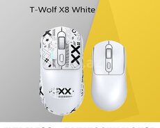 Kompüter siçanı T-Wolf X8 Wireless Rechargable White