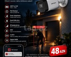 Hikvision IP Kamera 2MP | Mikrofonlu | AI İnsan Aşkarlama | IP67 Çöl Kameras