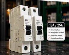 AVTOMAT AÇARLAR – 16A / 25A Xüsusiyyətlər: - Gərginlik: 230/400V