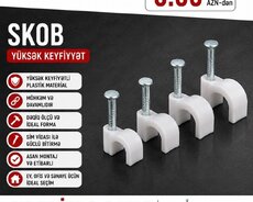 Məhsul: Skob – kabel və naqillərin bərkidilməsi üçün Üstünlüklər