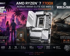 AMD Ryzen 7 7700X + AORUS B850 Elite ICE WIFI-7