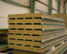 100 mm daş yunu sendviç panel