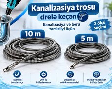 Kanalizasiya trosu drelə keçən 10 m   5 m