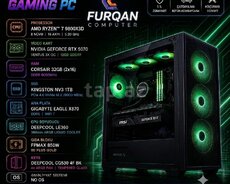 Render ve Gaming PC | Ryzen 7 9800X3D 5.20 GHZ | RTX 5070 12GB | SSD 1TB NVMe M.2 | RAM 32GB DDR5