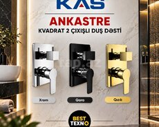 Kvadrat 2 çıxışlı duş dəsti