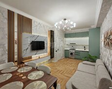 2-otaqlı yeni tikili, Avtovağzal m., 45 m