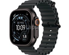 Apple Watch Ultra 3 Black Titanium Case with Black Ocean Band