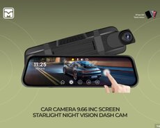 Car Camera 9.66inc Screen Starlight Night Vision Dash Cam