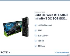 Palit VGA RTX 5060 Infinity 3 OC   RTX 5060   8GB GDDR7   HDMI, DP3   PCI-E   NE75060T19P1-GB2063S