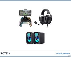 Havit kombo - Havit G158BT Pro Gamepad + Havit SK210 Mini Pro Speaker + Havit H2033D  Qulaqlıq