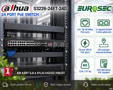 Poe Switch DH-S3226-24ET-240 26-Port 2 Uplink 2 SFP Unmanaged Switch