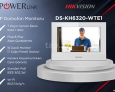 Hikvision DS-KH6320-WTE1 7 Düym Sensor IP Video Domofon Monitoru (Ağ)