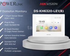 Hikvision DS-KH6320-LE1(B) 7 Düym Sensor IP Video Domofon Monitoru (Ağ)