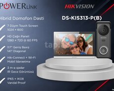 Hikvision DS-KIS313-P(B) 7 Düym Touch Screen Hibrid HD Domofon dəsti