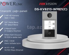 2 Mənzilli IP Video Domofon Çağırış Paneli Hikvision DS-KV8213-WME1(C)