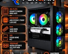 Игровой ПК | RTX 3070 8GB | Ryzen 5 7500F 5.00 GHz | 16GB DDR5 | 1TB NVMe M.2