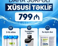 Yumşaldıcı+3lu mexaniki filter + duz