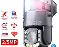 Simsiz Wi-Fi PTZ kamera 360 3MP 2K +64GB