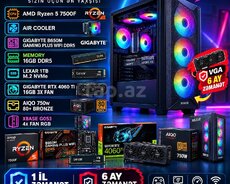 GAMING PC R5-7500F + RTX 4060 TI 16GB