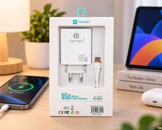 Adaptor başlığı 65w USB+TYPEC  2 m kabel