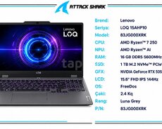 Noutbuk Lenovo LOQ 15AHP10