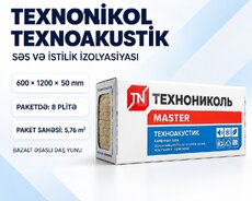 Texnonikol Texnoakustik daş yunu 600  1200  50 mm  8 plitə