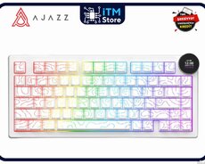 AK820 V2--White peach Switch-Side engraved contour white