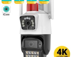 2 kamera wifi PTZ360 simsiz kamera 8mp 4k