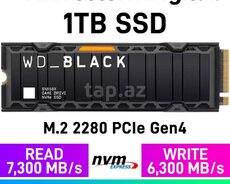 WD BLACK SN850X 1TB Gen4 NVMe M.2 SSD Heatsink RGB