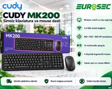CUDY MK200 Wireless Keyboard and Mouse Combo Black
