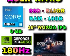 ACER NITRO NL16 I5 13GEN RTX 4050 6 GB Gaming