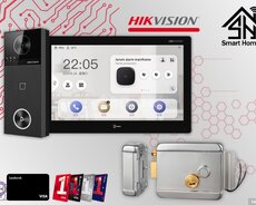 Hikvision 4MP kilidli 10 düym domofon dəsti DS-KH9510-WTE1 + DS-KV6114-WBE1