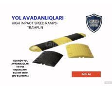 Yüksək təsirli sürət azaldıcı sarı tramplin