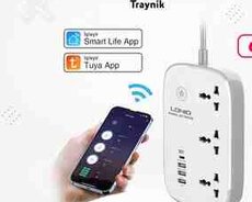 LDNIO WIFI SMART 3 işıq yuvası  4 USB PORT uzadıcı