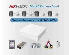 Hikvision gecə görüntülü dördlü dəst