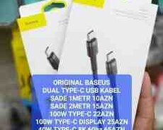 Dual type c usb kabel Baseus