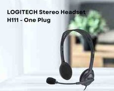 LOGITECH Stereo Headset H111 - One Plug qulaqlığı