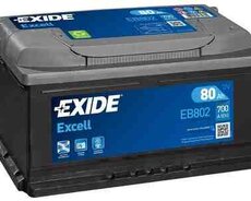 Exide Excell 12V 80AH akkumulyatoru