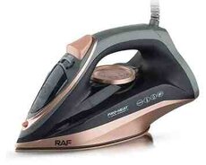 Ütü Raf Electric Steam Iron 1301B (1600W, Termostat Nəzarətli, Qızıl Laklı Keramik Altlıq)