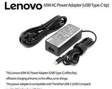 Lenovo 65W  adapteri (USB Type-C)