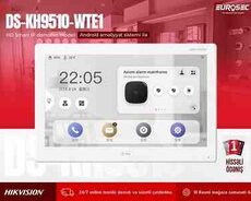 Android əməliyyat sistemi ilə domofon Hikvision DS-KH9510-WTE1 ağ