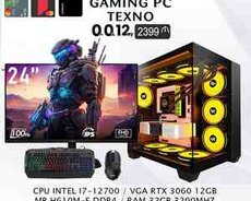 Gaming PC TEXNO  I7-12700, RTX3060 12GB