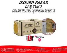 Fasad izolyasiyası üçün daş yunu ISOVER Fasad 50 mm