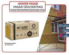 Fasad izolyasiyası üçün daş yunu ISOVER Fasad 50 mm