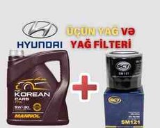 Hyundai mühərrik yağı və yağ filteri