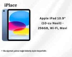 Apple iPad 10.9 (10-cu Nəsil) - 256GB, Wi-Fi, Mavi